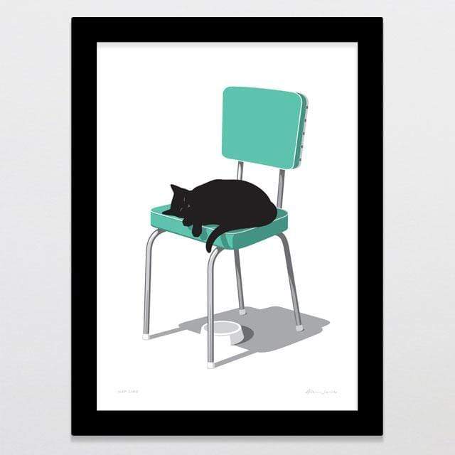 Glenn Jones Art Nap Time Art Print Art Print A4 Print / Black Frame