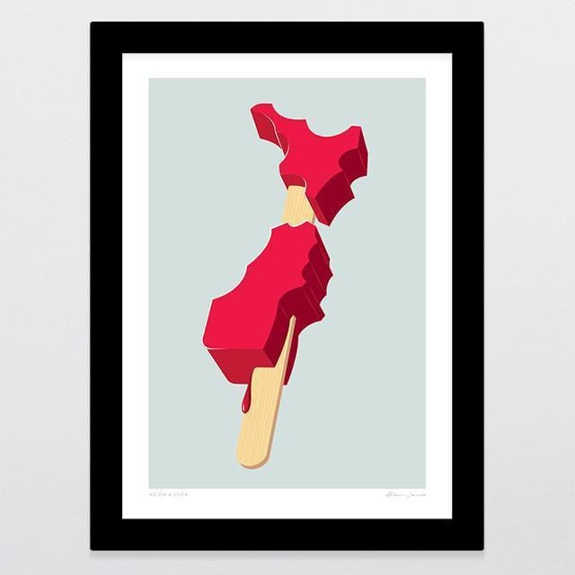 NZ On A Stick Art Print-Glenn Jones Art