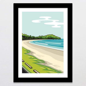 Glenn Jones Art Oneroa Art Print Art Print A4 Print / Black Frame