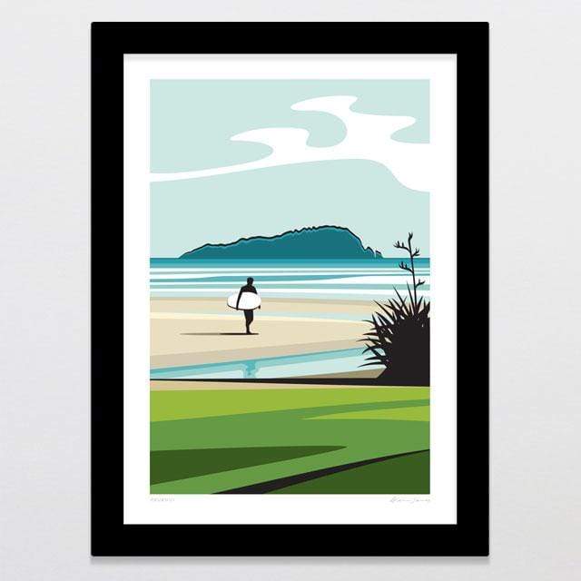 Glenn Jones Art Pauanui Art Print Art Print A4 Print / Black Frame