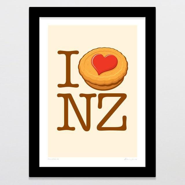 Pie Love NZ Art Print-Glenn Jones Art