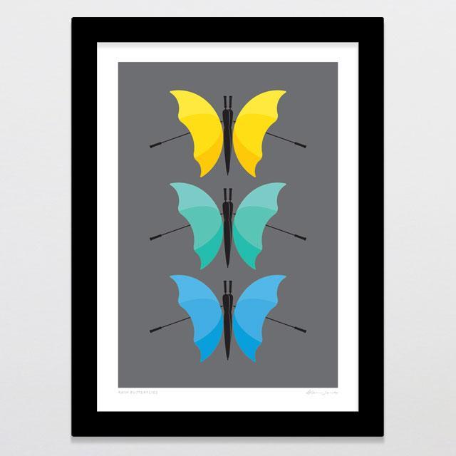 Rain Butterflies Art Print-Glenn Jones Art