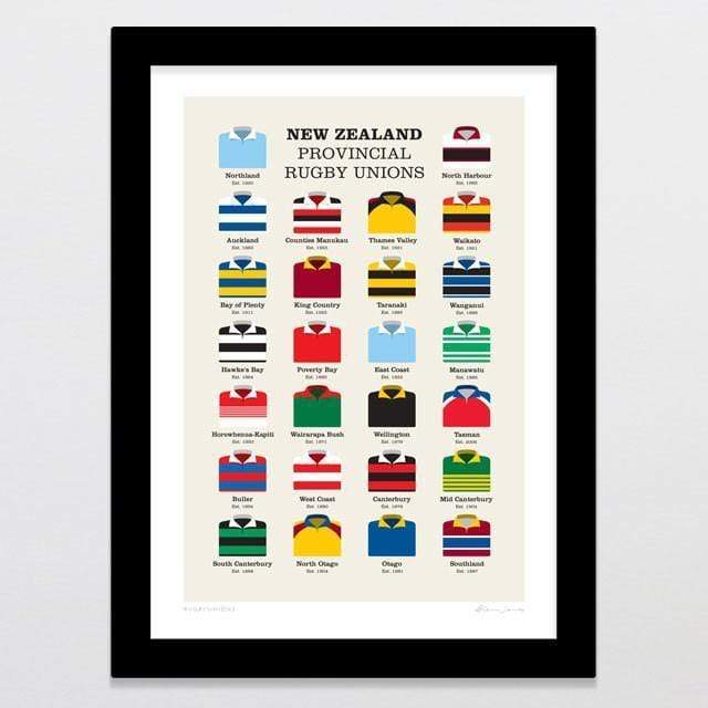 Glenn Jones Art Rugby Unions Art Print Art Print A4 Print / Black Frame