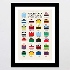 Glenn Jones Art Rugby Unions Art Print Art Print A4 Print / Black Frame