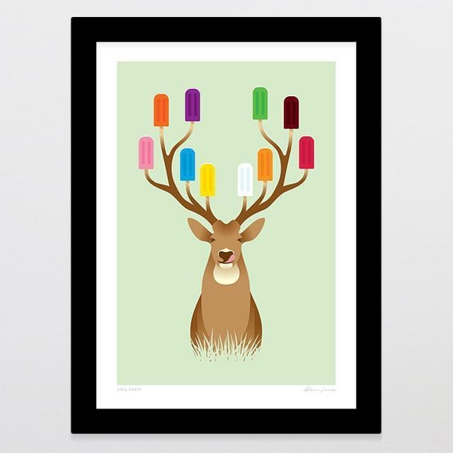 Stag Party Art Print-Glenn Jones Art