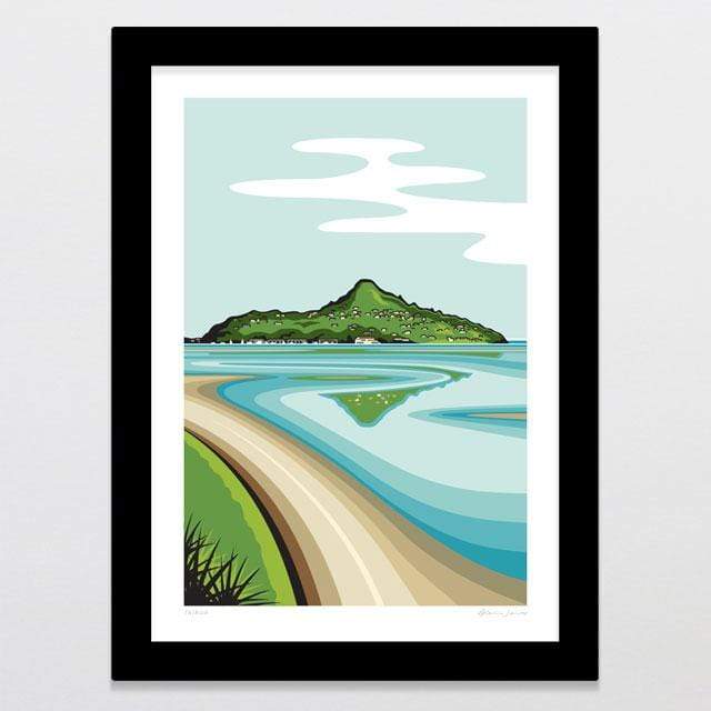 Glenn Jones Art Tairua Art Print Art Print A4 Print / Black Frame