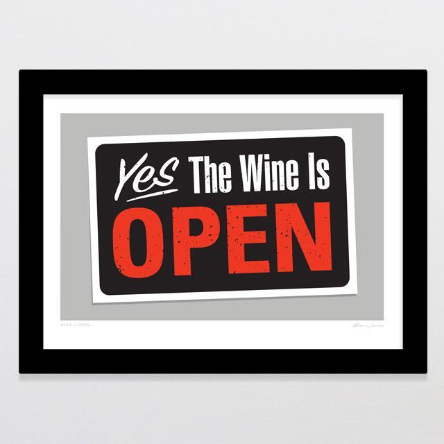 Wine Is Open Art Print-Glenn Jones Art