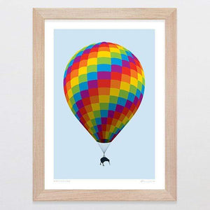 Glenn Jones Art Birds Eye View Art Print Art Print A4 Print / Raw Oak Frame