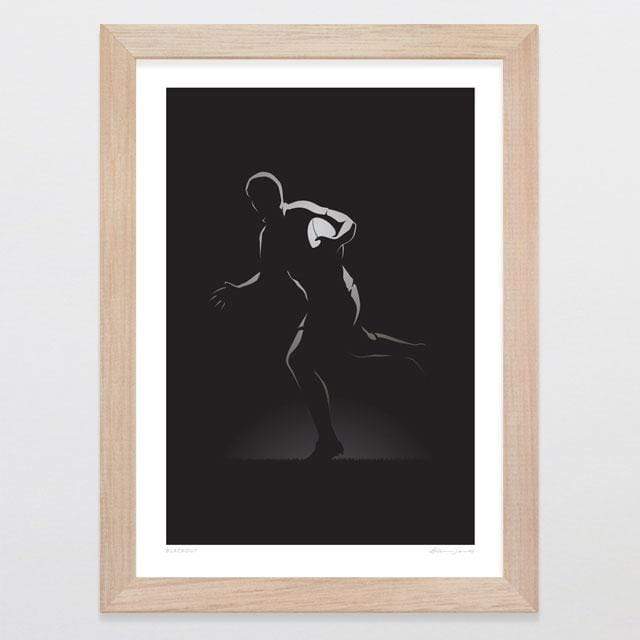 Glenn Jones Art Blackout Art Print Art Print A4 Print / Raw Oak Frame