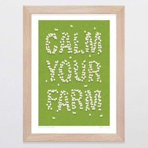 Glenn Jones Art Calm The Flock Down Art Print Art Print A4 Print / Raw Oak Frame