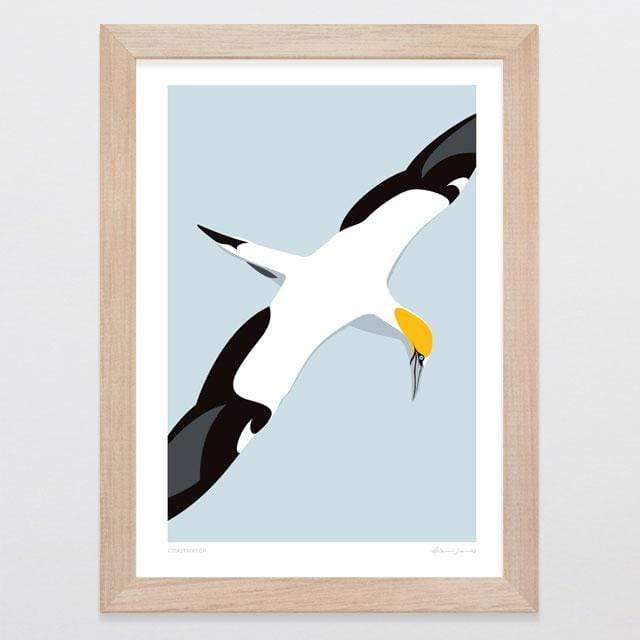 Glenn Jones Art Coastwatch Art Print Art Print A4 Print / Raw Oak Frame