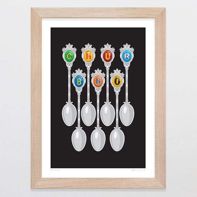 Glenn Jones Art Cultured Art Print Art Print A4 Print / Raw Oak Frame