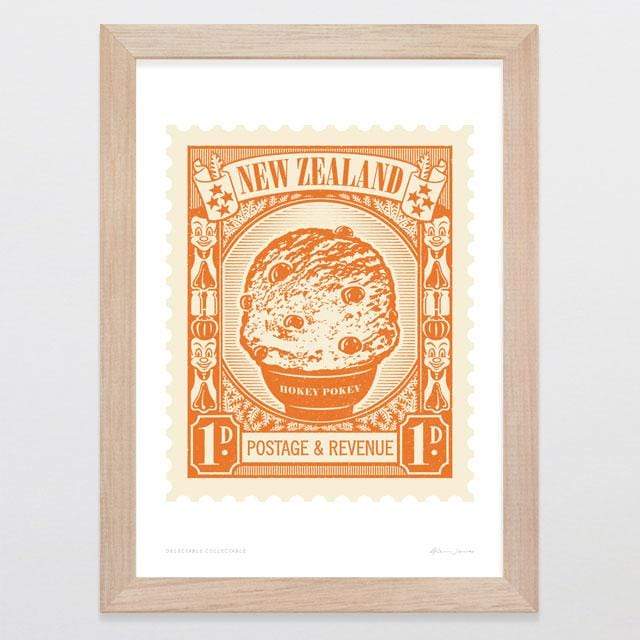 Glenn Jones Art Delectable Collectable Art Print Art Print A4 Print / Raw Oak Frame