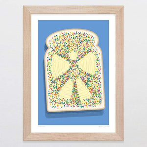 Glenn Jones Art Fairy Fun Art Print Art Print A4 Print / Raw Oak Frame