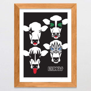 Glenn Jones Art Famous On The Farm Art Print Art Print A4 Print / Raw Oak Frame