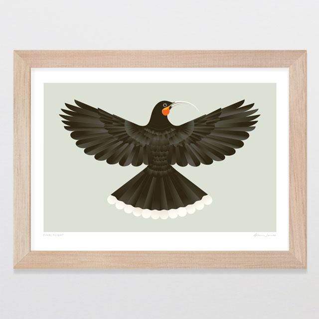 Glenn Jones Art Final Flight Art Print Art Print A4 Print / Raw Oak Frame