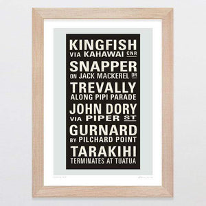Glenn Jones Art Fishing Trip Art Print Art Print A4 Print / Raw Oak Frame