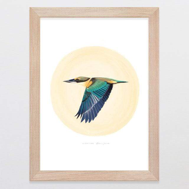 Glenn Jones Art Flight Time Art Print Art Print A4 Print / Raw Oak Frame