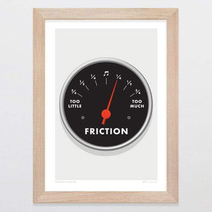 Glenn Jones Art Fraction Too Much Art Print Art Print A4 Print / Raw Oak Frame