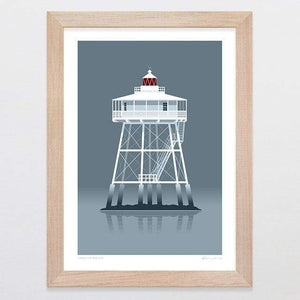 Glenn Jones Art Harbour Master Art Print Art Print A4 Print / Raw Oak Frame