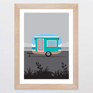 Glenn Jones Art Home Away From Home Art Print Art Print A4 Print / Raw Oak Frame