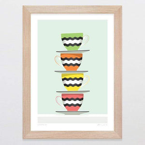 Glenn Jones Art Licorice Tea Art Print Art Print A4 Print / Raw Oak Frame