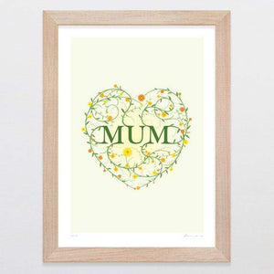 Glenn Jones Art Mum Art Print Art Print A4 Print / Raw Oak Frame