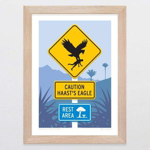 Glenn Jones Art Please Don't Feed The Birds Art Print Art Print A4 Print / Raw Oak Frame