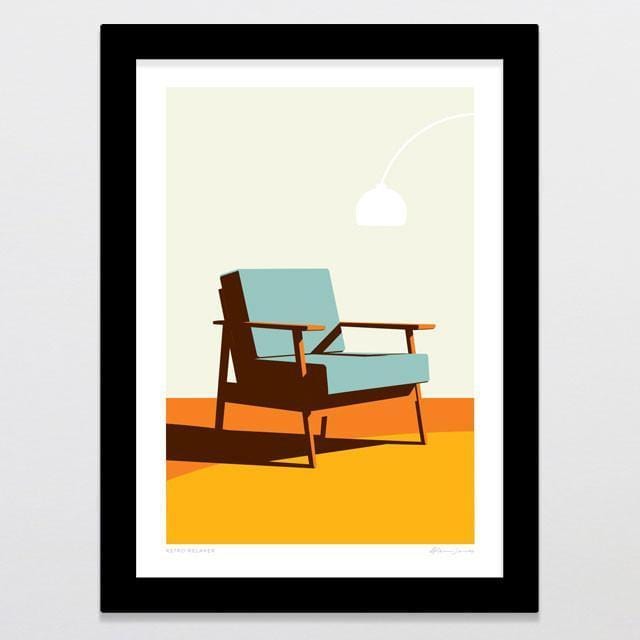 Retro Relaxer Art Print-Glenn Jones Art