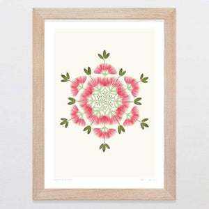 Glenn Jones Art Seasonal Bloom Art Print A4 Print / Raw Oak Frame