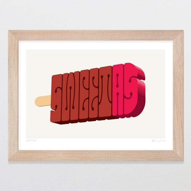 Glenn Jones Art Sweet Talk Art Print Art Print A4 Print / Raw Oak Frame