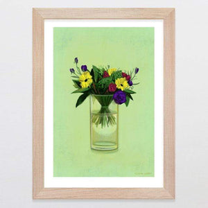 Glenn Jones Art Thanks A Bunch Art Print Art Print A4 Print / Raw Oak Frame