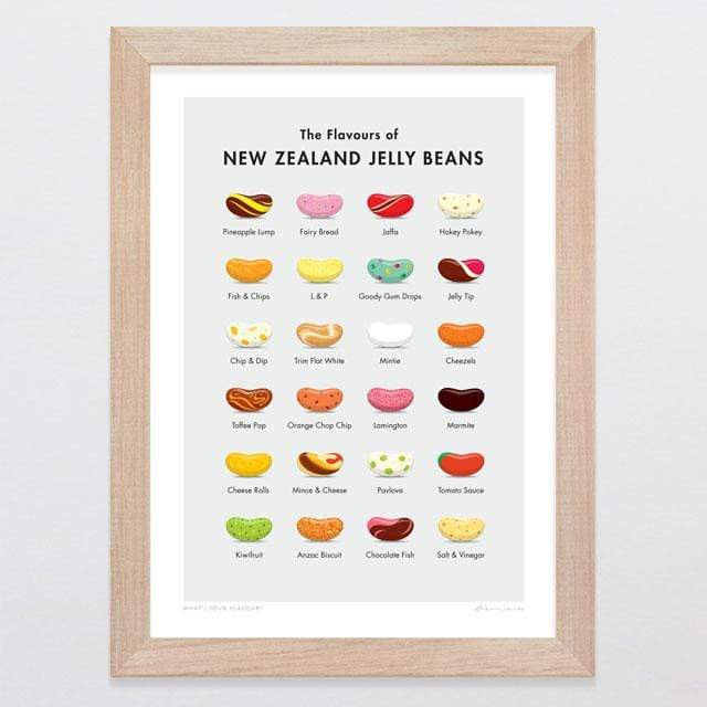 Glenn Jones Art What's Your Flavour? Art Print Art Print A4 Print / Raw Oak Frame