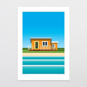 At The Bach Art Print-Glenn Jones Art