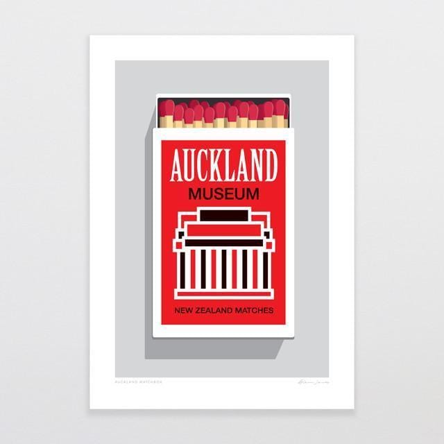 Auckland Matchbox Art Print-Glenn Jones Art