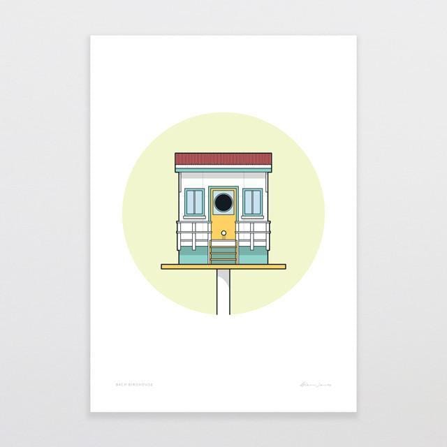 Birdhouse Bach Art Print-Glenn Jones Art