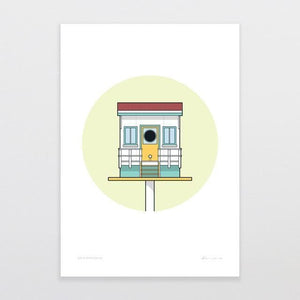 Birdhouse Bach Art Print-Glenn Jones Art