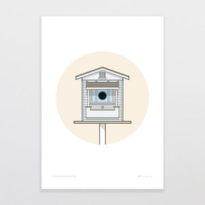 Birdhouse Bungalow Art Print-Glenn Jones Art