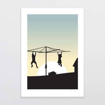 Bringing In The Washing Art Print