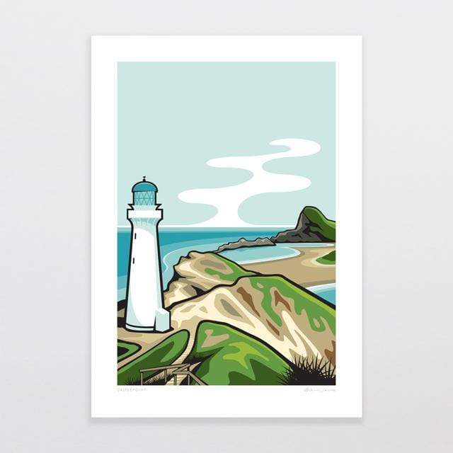 Glenn Jones Art Castlepoint Art Print Art Print A4 Print / Unframed