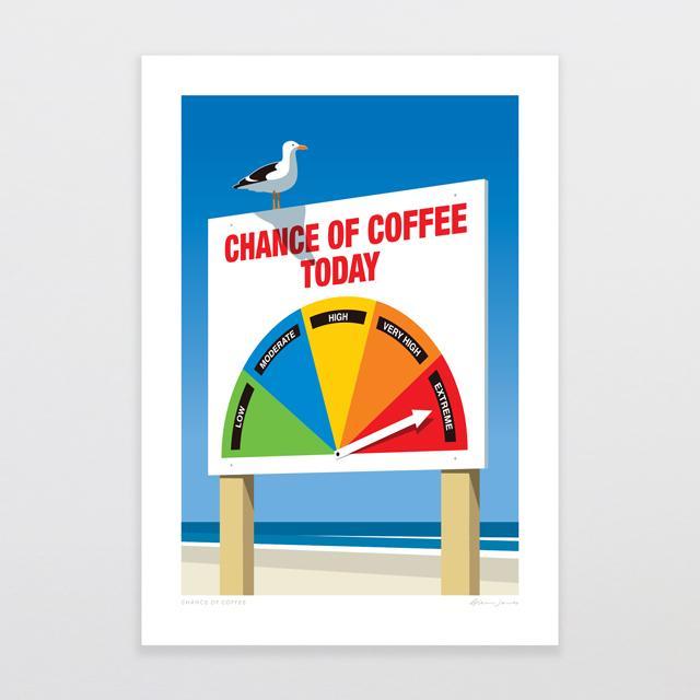 Glenn Jones Art Chance Of Coffee Art Print Art Print A4 Print / Unframed