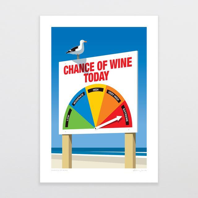 Chance Of Wine Art Print-Glenn Jones Art