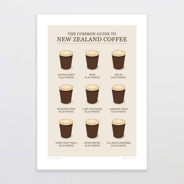Glenn Jones Art Coffee Guide Art Print Art Print A4 Print / Unframed
