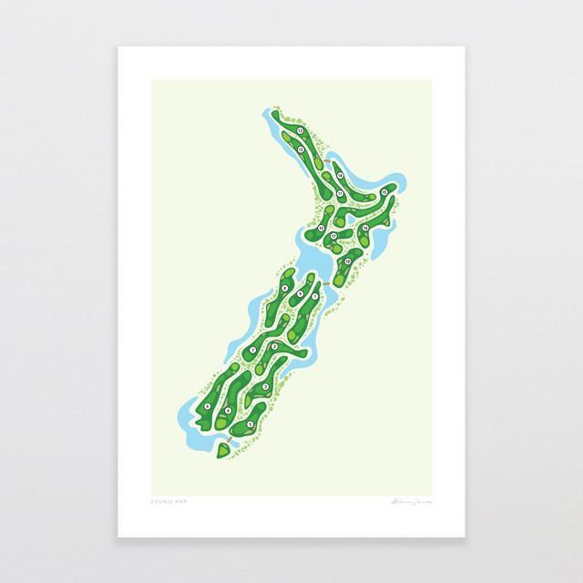 Course Map Art Print-Glenn Jones Art