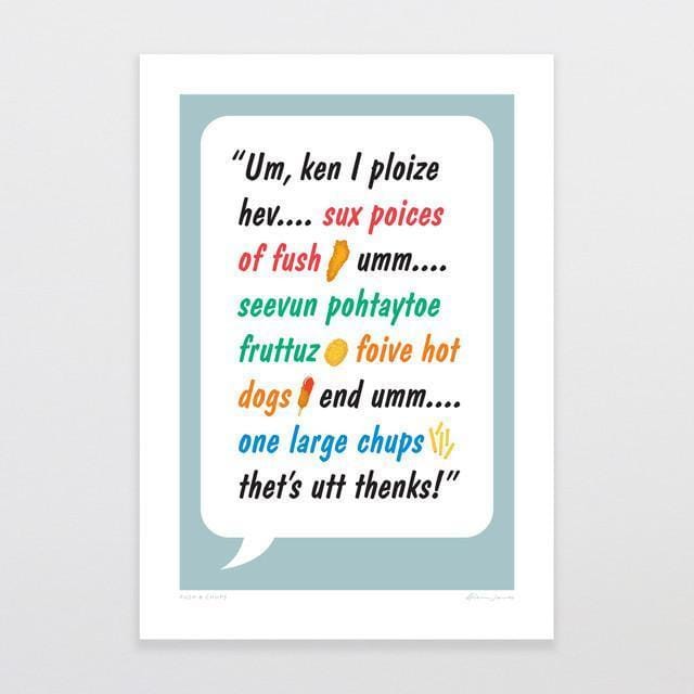 Fush & Chups Art Print-Glenn Jones Art