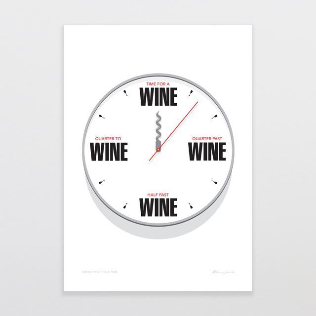 Greenwich Wine Time Art Print-Glenn Jones Art