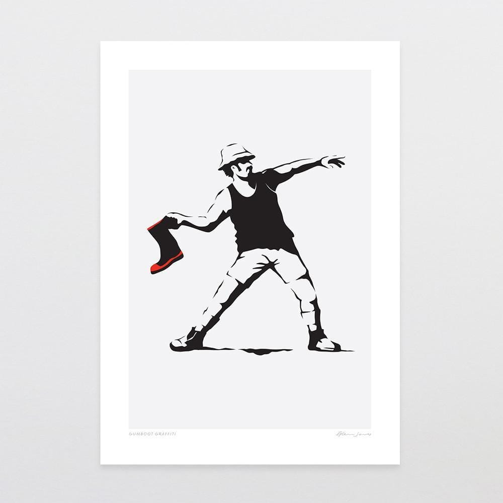 Gumboot Graffiti Art Print-Glenn Jones Art