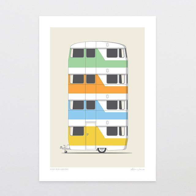 High Rise Holiday Art Print-Glenn Jones Art