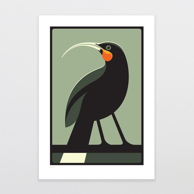 Huia Art Print-Glenn Jones Art