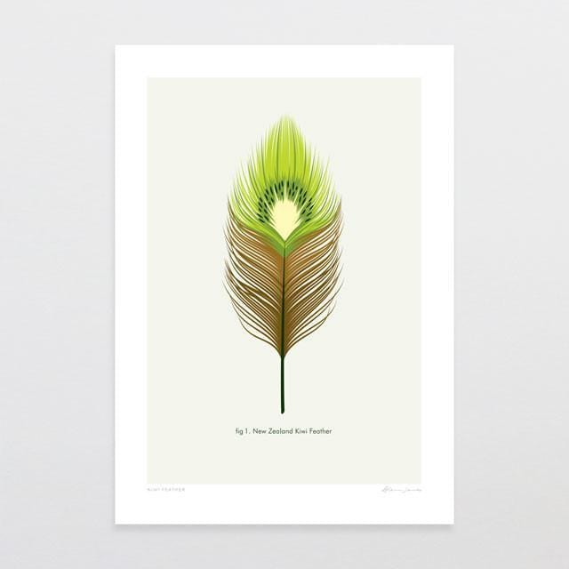 Kiwi Feather Art Print-Glenn Jones Art